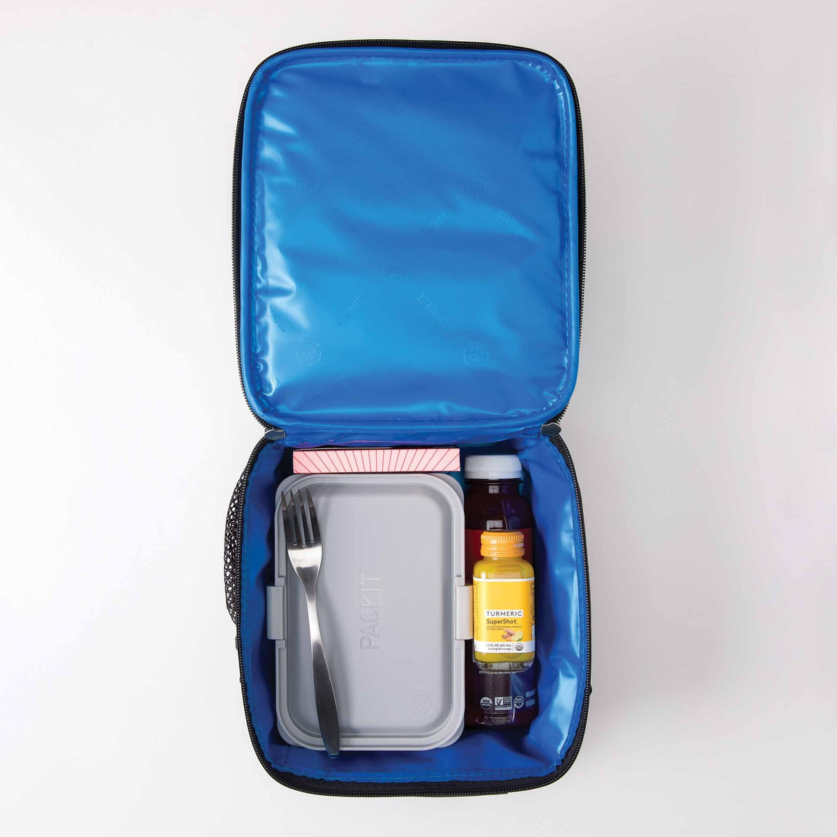 freezable-upright-lunch-box-u2 freezable-upright-lunch-box-black-gray-top-view-with-food.jpg